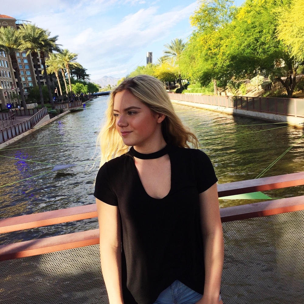 black cut out choker top from american eagle